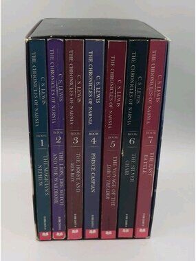 The Chronicles of Narnia Complete 7 Book Box Set Paperback C.S. Lewis Scholastic